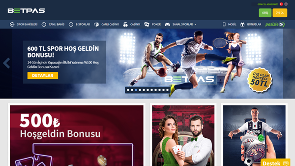 Betpas’a Üye Ol 600 TL Bonus Kazan